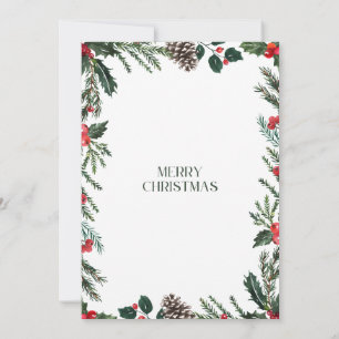 Invitation de noël blanc et vert