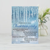 Invitation de Noël Bleu, Parfait, Élégant (Debout devant)