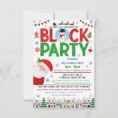 Invitation de Noël Block Party (Devant)