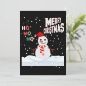 Invitation de Noël Bonhomme de Neige (Debout devant)