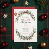 Invitation de Noël botanique à l'aquarelle