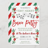Invitation de Noël Bunco Party (Devant / Derrière)