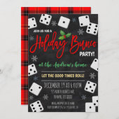 Invitation de Noël Bunco Party (Devant / Derrière)
