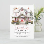 Invitation de Noël Cabine d'hiver cosy (Debout devant)