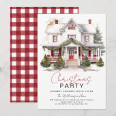 Invitation de Noël Cabine d'hiver cosy (Devant / Derrière)
