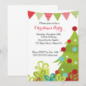 Invitation de Noël Cadeaux d'arbre de Noël (Devant / Derrière)