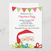 Invitation de Noël Cadeaux du Père Noël (Devant / Derrière)