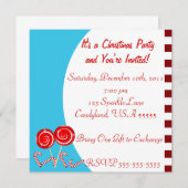 Invitation de Noël Candy Party (Devant / Derrière)