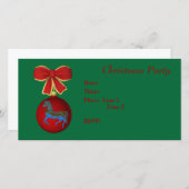 Invitation de Noël Carrousel Cheval Bow (Devant / Derrière)