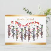 Invitation de Noël Chèvres en Carolage (Debout devant)