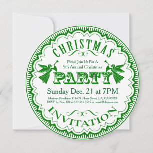 Invitation de Noël Conception typographique