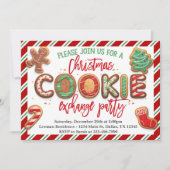Invitation de Noël Cookie Exchange Party (Devant)