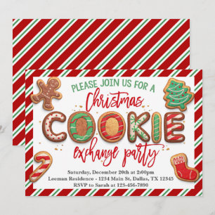 Invitation de Noël Cookie Exchange Party