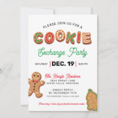 Invitation de Noël Cookie Exchange Party (Devant)