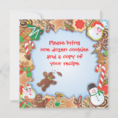 Invitation de Noël Cookie Exchange Party (Dos)