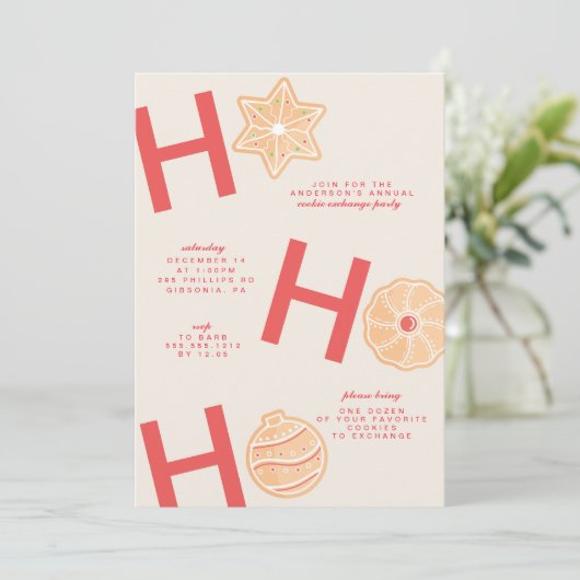 Invitation de Noël Cookie Exchange Party (Debout devant)