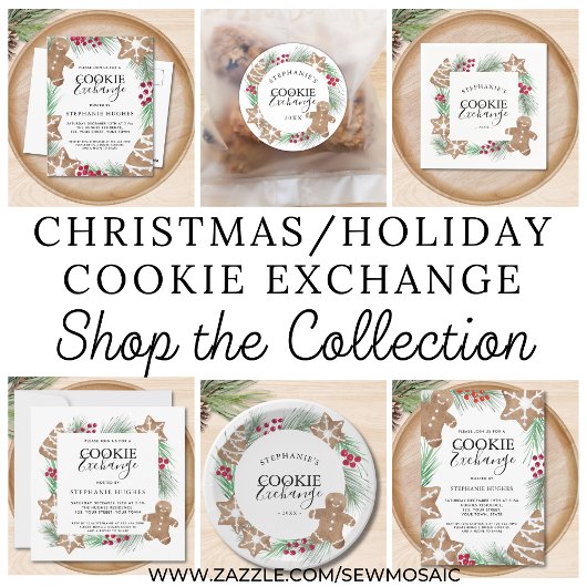 Invitation de Noël Cookie Exchange Party