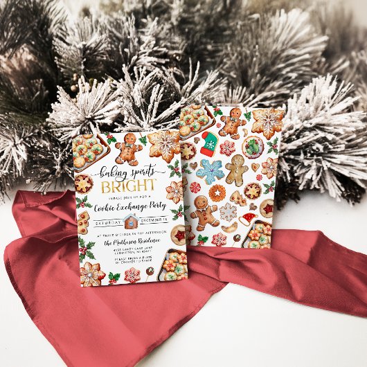 Invitation de Noël Cookie Exchange Party