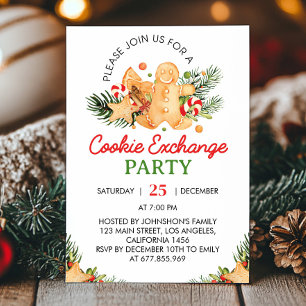 Invitation de Noël Cookie Exchange Party