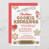 Invitation de Noël Cookie Exchange Party (Devant / Derrière)