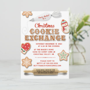 Invitation de Noël Cookie Exchange Party