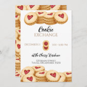 Invitation de Noël Cookie Exchange Party (Devant / Derrière)