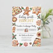 Invitation de Noël Cookie Exchange Party (Debout devant)