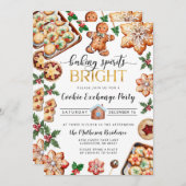 Invitation de Noël Cookie Exchange Party (Devant / Derrière)