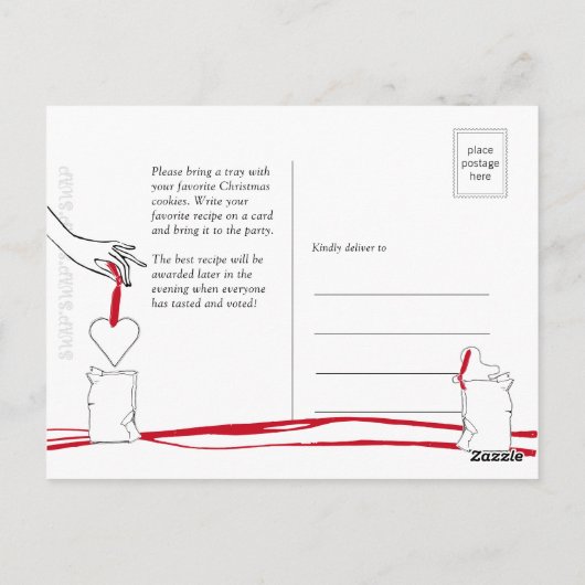 Invitation de Noël Cookie Swap Party (Dos)