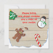Invitation de Noël Cookie Swap Party (Dos)