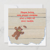 Invitation de Noël Cookie Swap Party (Dos)