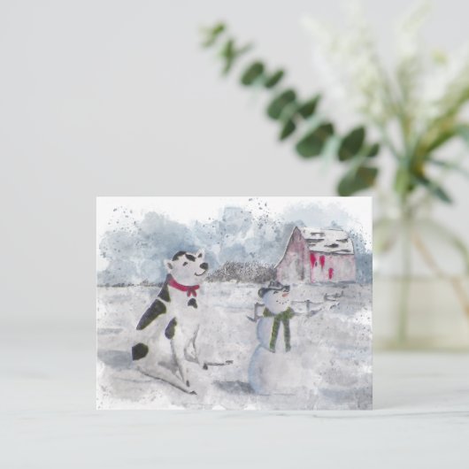 Invitation de Noël Cowboy Snowman (Debout devant)