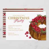 Invitation de Noël Cranberry Bundt Cake (Devant / Derrière)