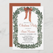 Invitation de Noël Cuivre arcs (Devant / Derrière)