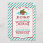 Invitation de Noël Cupcake Exchange Party (Devant / Derrière)