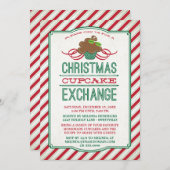 Invitation de Noël Cupcake Exchange Party (Devant / Derrière)