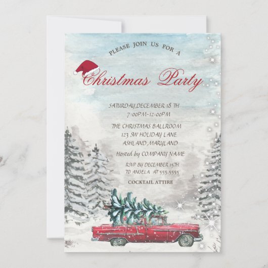 Invitation de Noël dans la forêt de pins de Camion (Devant)