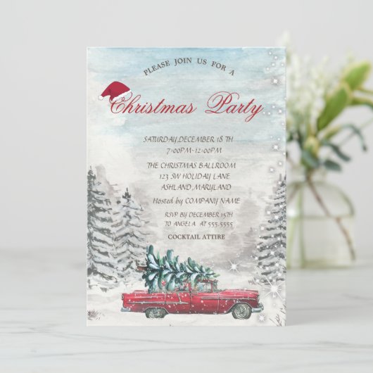 Invitation de Noël dans la forêt de pins de Camion (Debout devant)