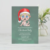 Invitation de Noël de Baby Santa Claus Junior (Debout devant)