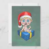 Invitation de Noël de Baby Santa Claus Junior (Dos)