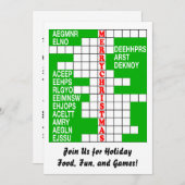 Invitation de Noël de bousculade de mot (Devant / Derrière)