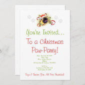 Invitation de Noël de carlin (Devant / Derrière)