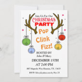 Invitation de Noël de Deer Antlers (Devant)