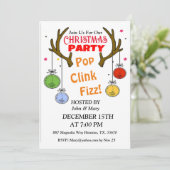 Invitation de Noël de Deer Antlers (Debout devant)