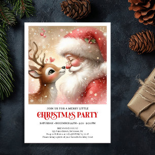 Invitation de Noël de la famille amusante de Rudol