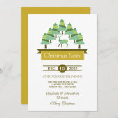 Invitation de Noël de la Forêt de Cerfs d'Or (Devant / Derrière)