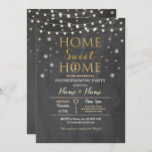 Invitation de Noël de la Marque de Noël du Flocon  (Devant / Derrière)