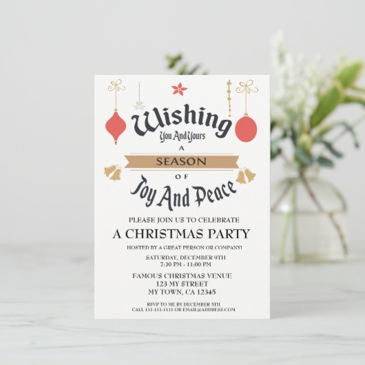 Invitation de Noël de l'entreprise modifiable (Debout devant)