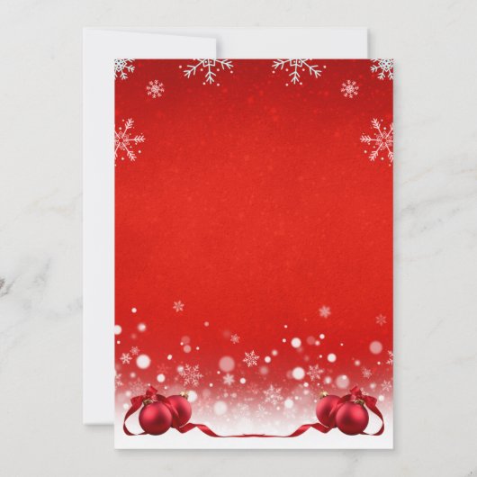 invitation de Noël de luxe, (Dos)