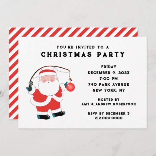 Invitation de Noël de Noël créative (Devant / Derrière)